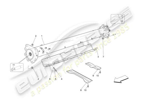 a part diagram from the Maserati GranTurismo parts catalogue