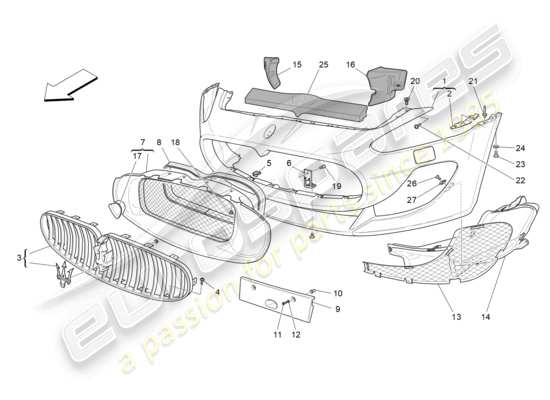 a part diagram from the Maserati GranTurismo parts catalogue