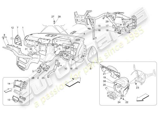 a part diagram from the Maserati GranTurismo parts catalogue