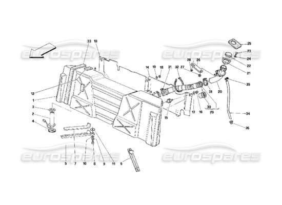 a part diagram from the Ferrari 348 parts catalogue