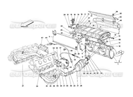 a part diagram from the Ferrari 348 parts catalogue