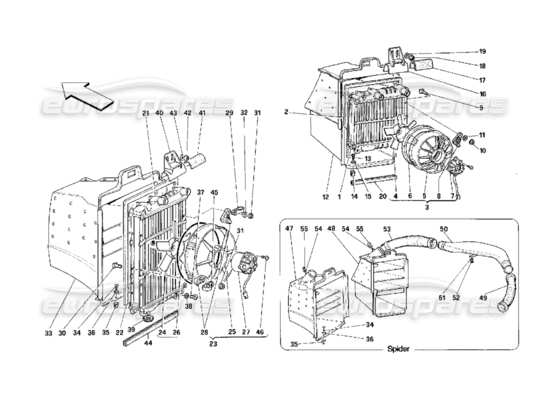 a part diagram from the Ferrari 348 parts catalogue