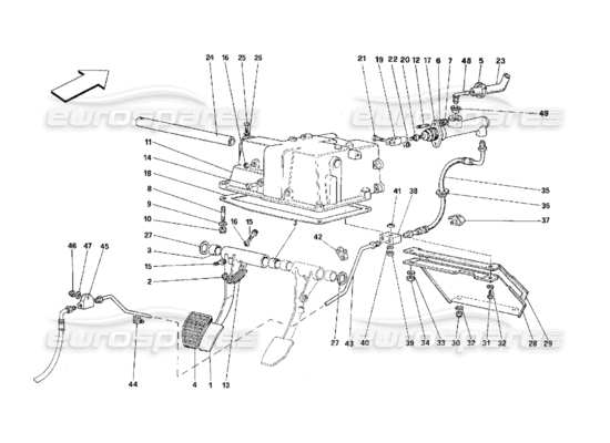 a part diagram from the Ferrari 348 parts catalogue