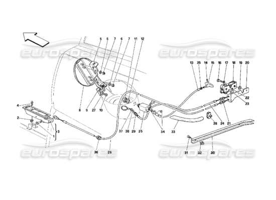 a part diagram from the Ferrari 348 parts catalogue
