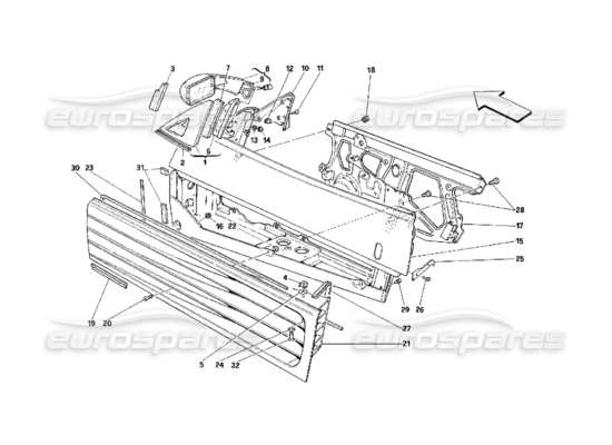 a part diagram from the Ferrari 348 parts catalogue