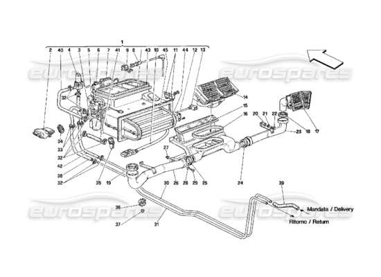 a part diagram from the Ferrari 348 parts catalogue