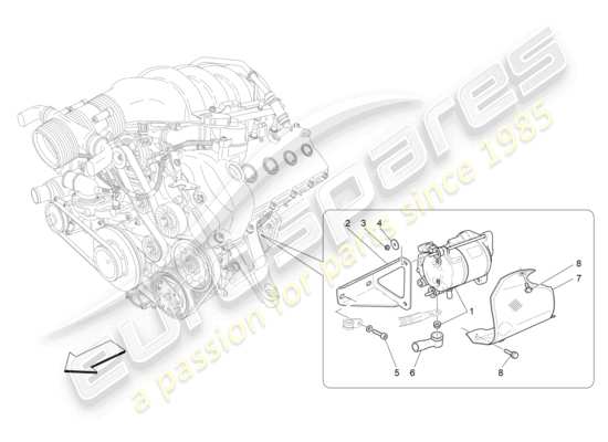 a part diagram from the Maserati GranTurismo parts catalogue