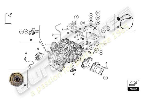 a part diagram from the Lamborghini Huracan Squadra Corse parts catalogue