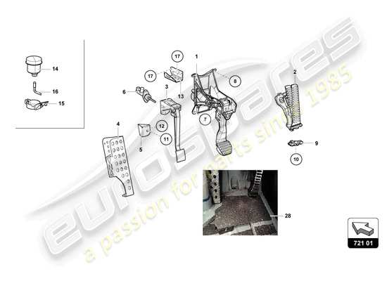 a part diagram from the Lamborghini Huracan Squadra Corse parts catalogue