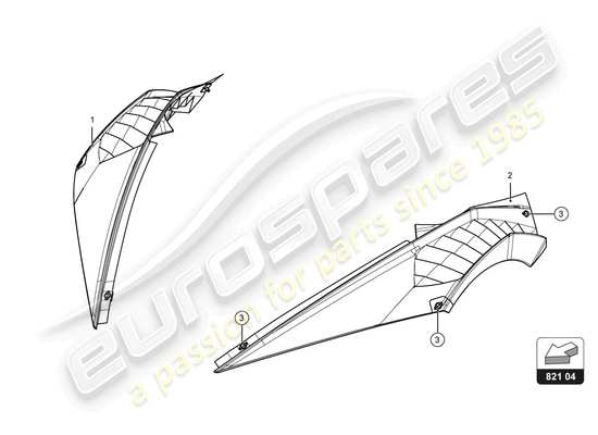 a part diagram from the Lamborghini Huracan Squadra Corse parts catalogue