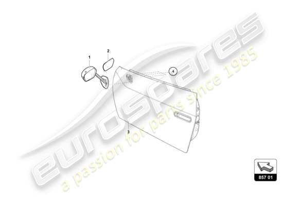 a part diagram from the Lamborghini Huracan Squadra Corse parts catalogue