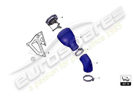 a part diagram from the Lamborghini Huracan Squadra Corse parts catalogue