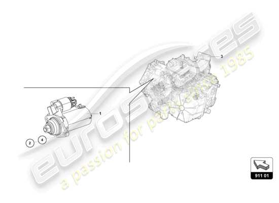 a part diagram from the Lamborghini Huracan Squadra Corse parts catalogue