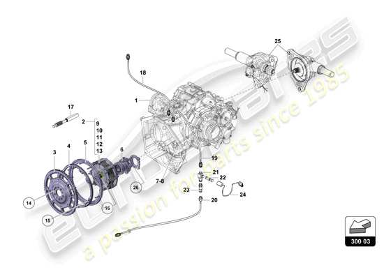 a part diagram from the Lamborghini Huracan Squadra Corse parts catalogue