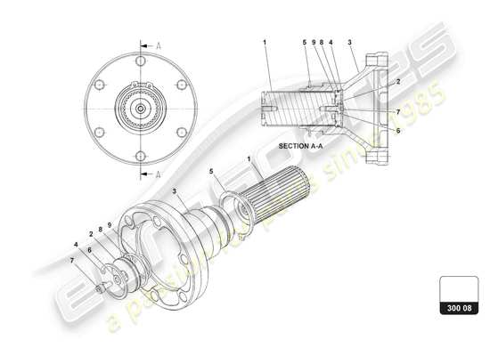 a part diagram from the Lamborghini Huracan Squadra Corse parts catalogue