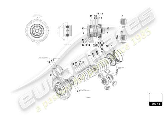 a part diagram from the Lamborghini Huracan Squadra Corse parts catalogue