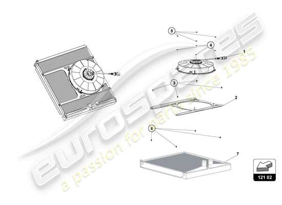 a part diagram from the Lamborghini Huracan Squadra Corse parts catalogue