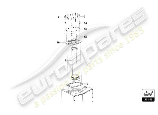 a part diagram from the Lamborghini Huracan Squadra Corse parts catalogue