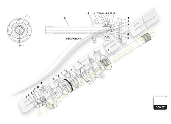 a part diagram from the Lamborghini Huracan Squadra Corse parts catalogue