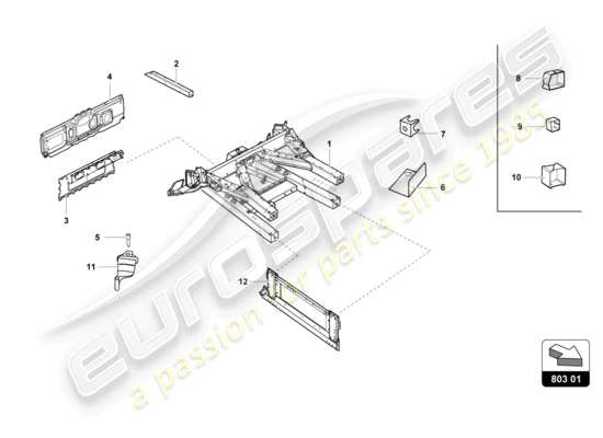 a part diagram from the Lamborghini Huracan Squadra Corse parts catalogue