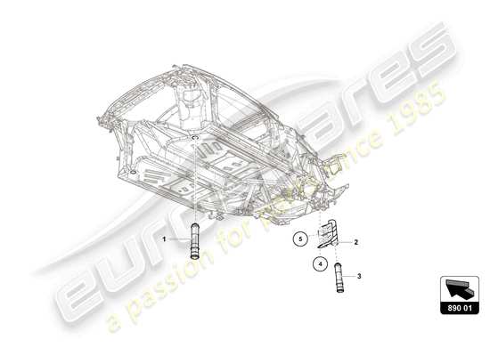 a part diagram from the Lamborghini Huracan Squadra Corse parts catalogue