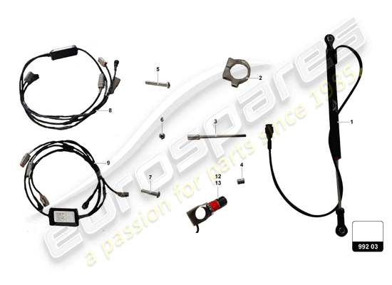 a part diagram from the Lamborghini Huracan Squadra Corse parts catalogue