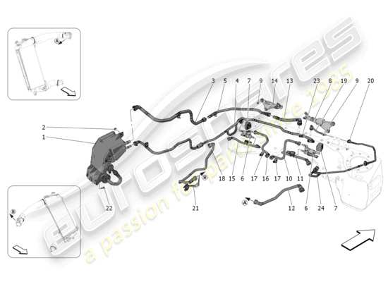 a part diagram from the Maserati MC20 parts catalogue