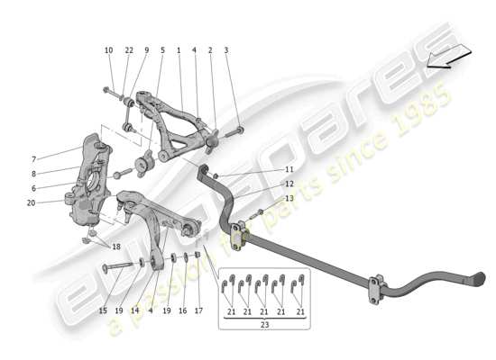 a part diagram from the Maserati MC20 parts catalogue