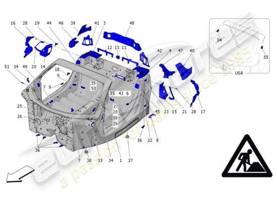 a part diagram from the Maserati MC20 parts catalogue