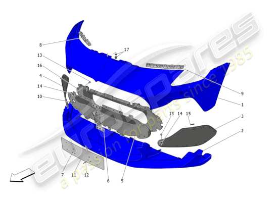 a part diagram from the Maserati MC20 parts catalogue