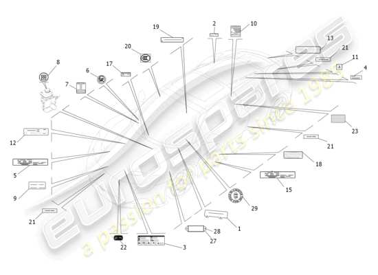 a part diagram from the Maserati MC20 parts catalogue