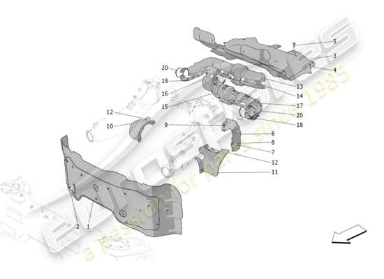 a part diagram from the Maserati MC20 parts catalogue