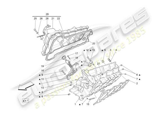 a part diagram from the Maserati GranCabrio parts catalogue