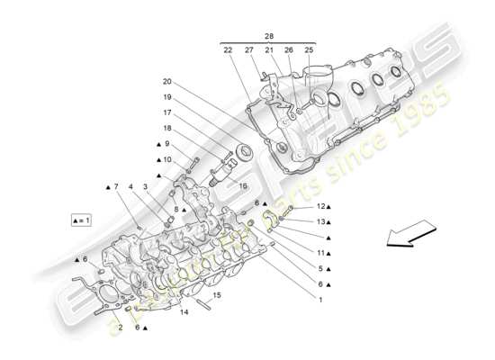 a part diagram from the Maserati GranCabrio parts catalogue