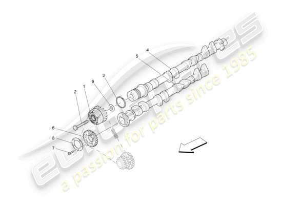 a part diagram from the Maserati GranCabrio parts catalogue