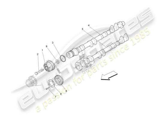 a part diagram from the Maserati GranCabrio parts catalogue