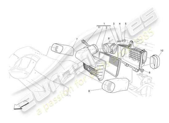 a part diagram from the Maserati GranCabrio parts catalogue