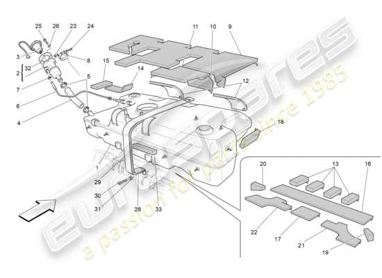 a part diagram from the Maserati GranCabrio parts catalogue