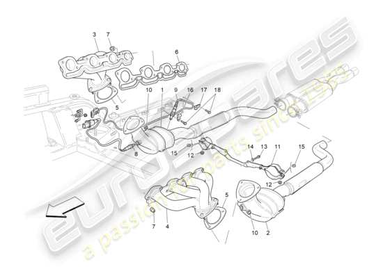 a part diagram from the Maserati GranCabrio parts catalogue