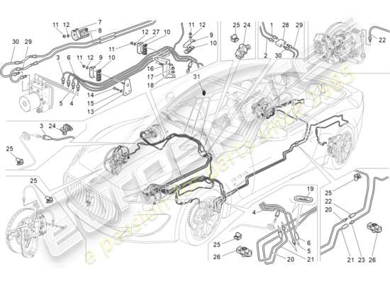 a part diagram from the Maserati GranCabrio parts catalogue