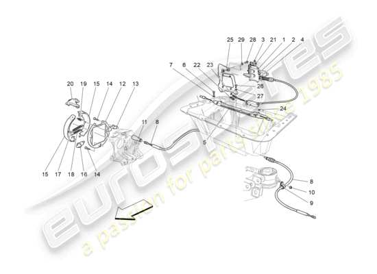 a part diagram from the Maserati GranCabrio parts catalogue