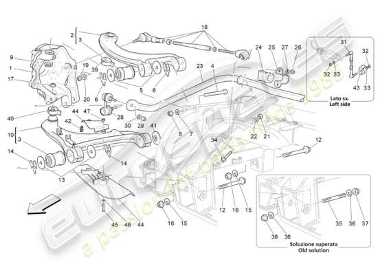 a part diagram from the Maserati GranCabrio parts catalogue