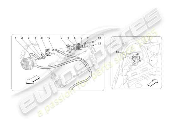 a part diagram from the Maserati GranCabrio parts catalogue