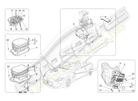 a part diagram from the Maserati GranCabrio parts catalogue