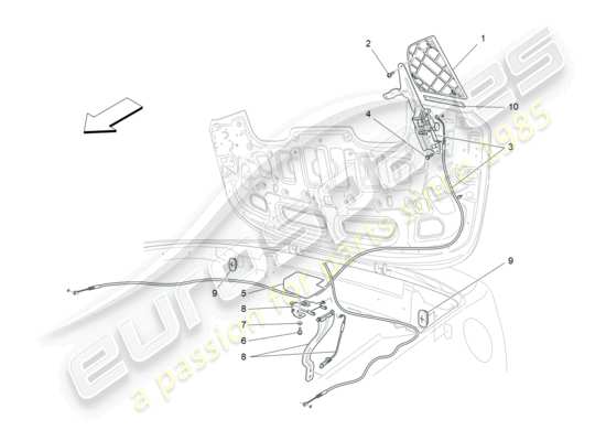 a part diagram from the Maserati GranCabrio parts catalogue