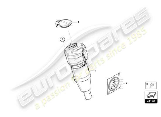 a part diagram from the Lamborghini Urus parts catalogue