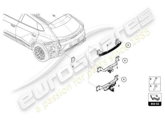 a part diagram from the Lamborghini Urus parts catalogue