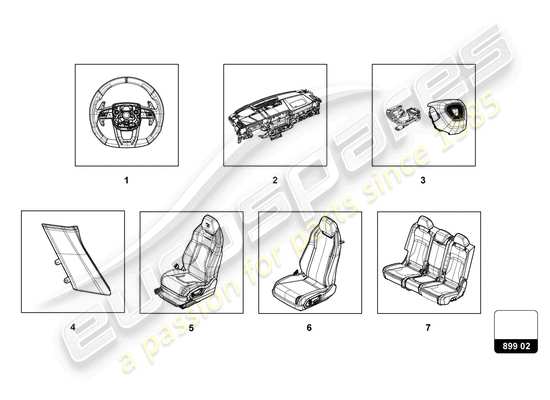 a part diagram from the Lamborghini Urus parts catalogue