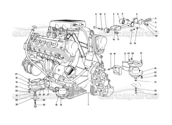 a part diagram from the Ferrari 328 parts catalogue