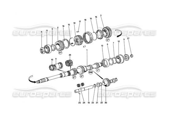 a part diagram from the Ferrari 328 parts catalogue